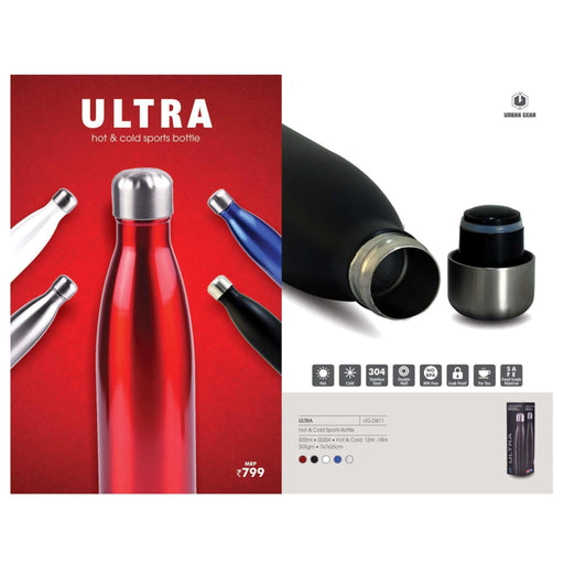 Stainless Steel Hot & Cold Sports Bottle - 500ml - UG-DB11