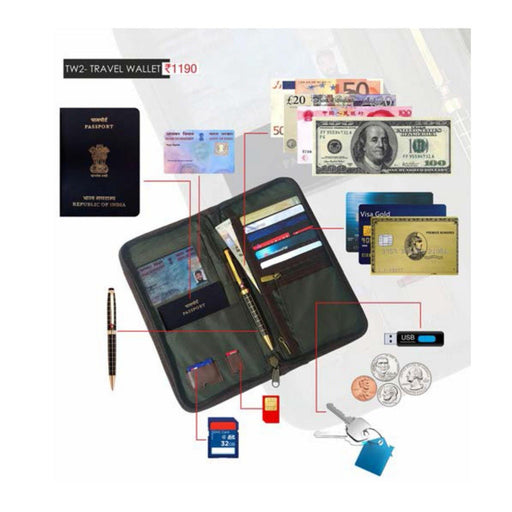 Swiss Military Green Unisex Passport Holder (TW-2)