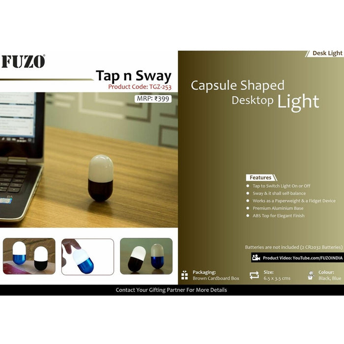 Tap n Sway Capsule Shaped Desktop Light - TGZ-253