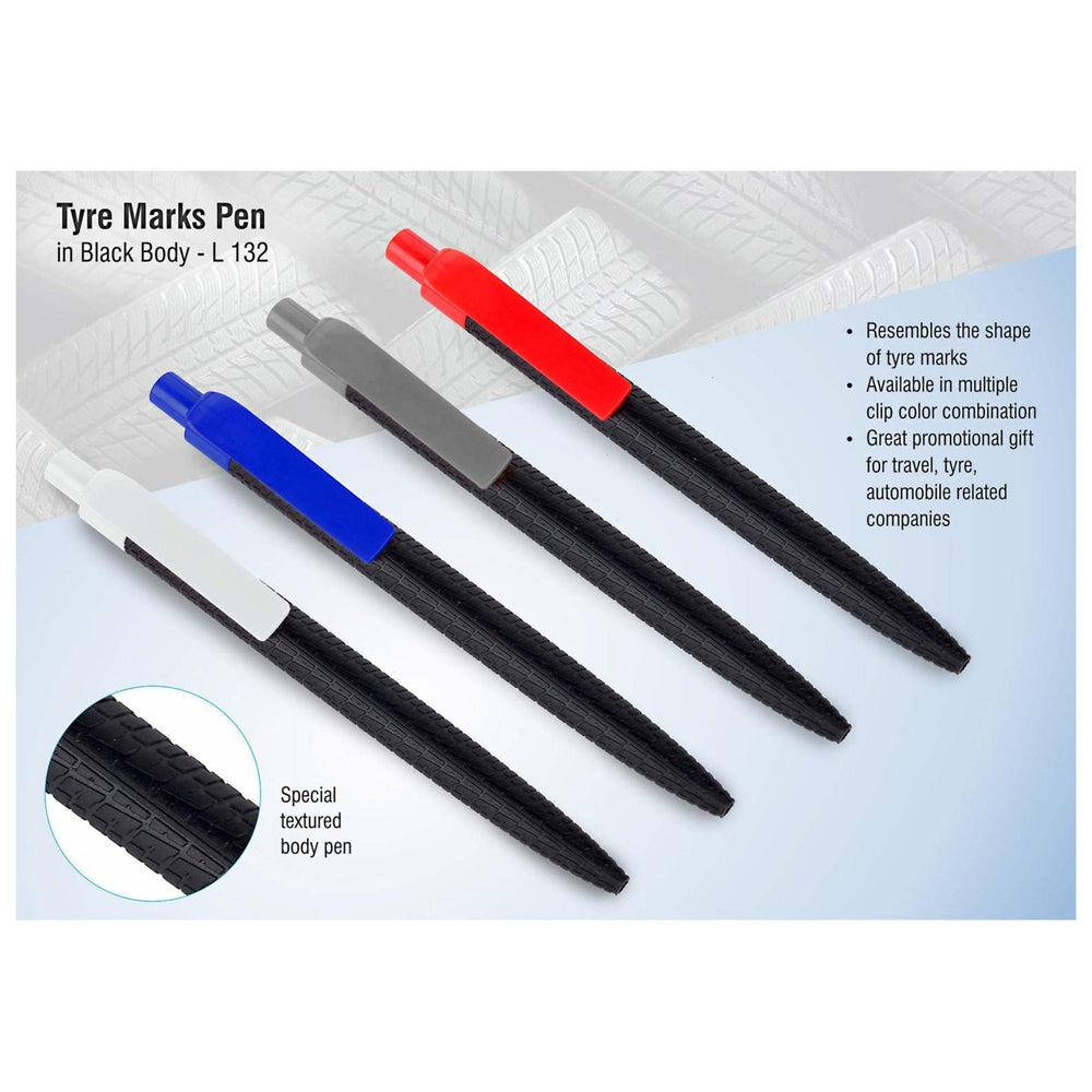Tyre Marks Pen In Black Body - L 132