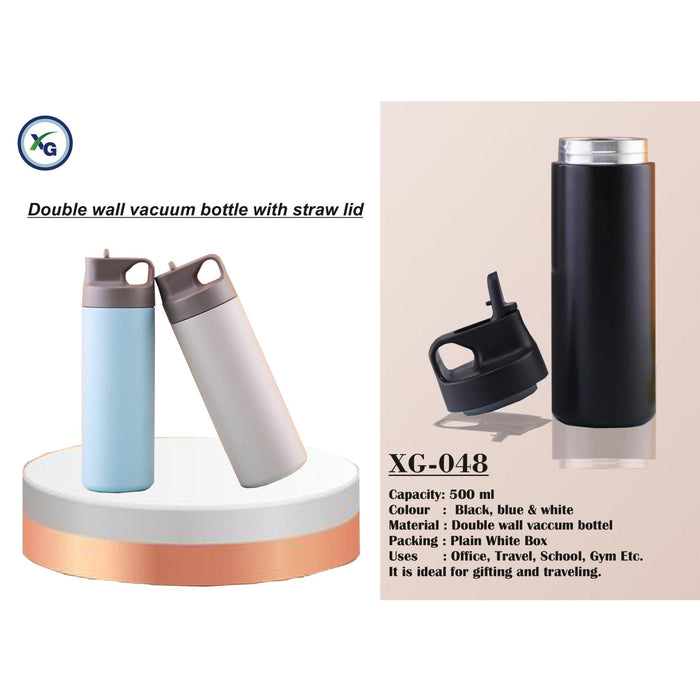 VACUUM HOT & COLD WITH SIPPER STRAW CAP - XG - 048
