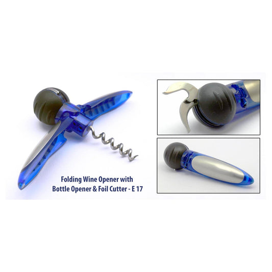 Wine Opener / Bottle Opener With Foil Cutter - E 17