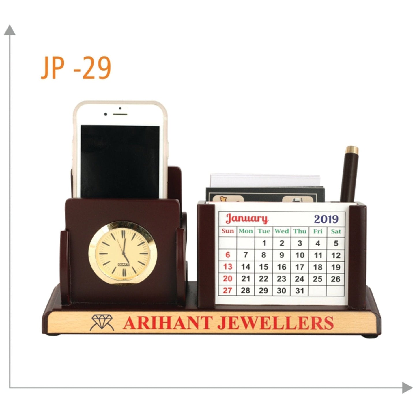 Wooden Pen Stand with Mobile Holder - JP 29