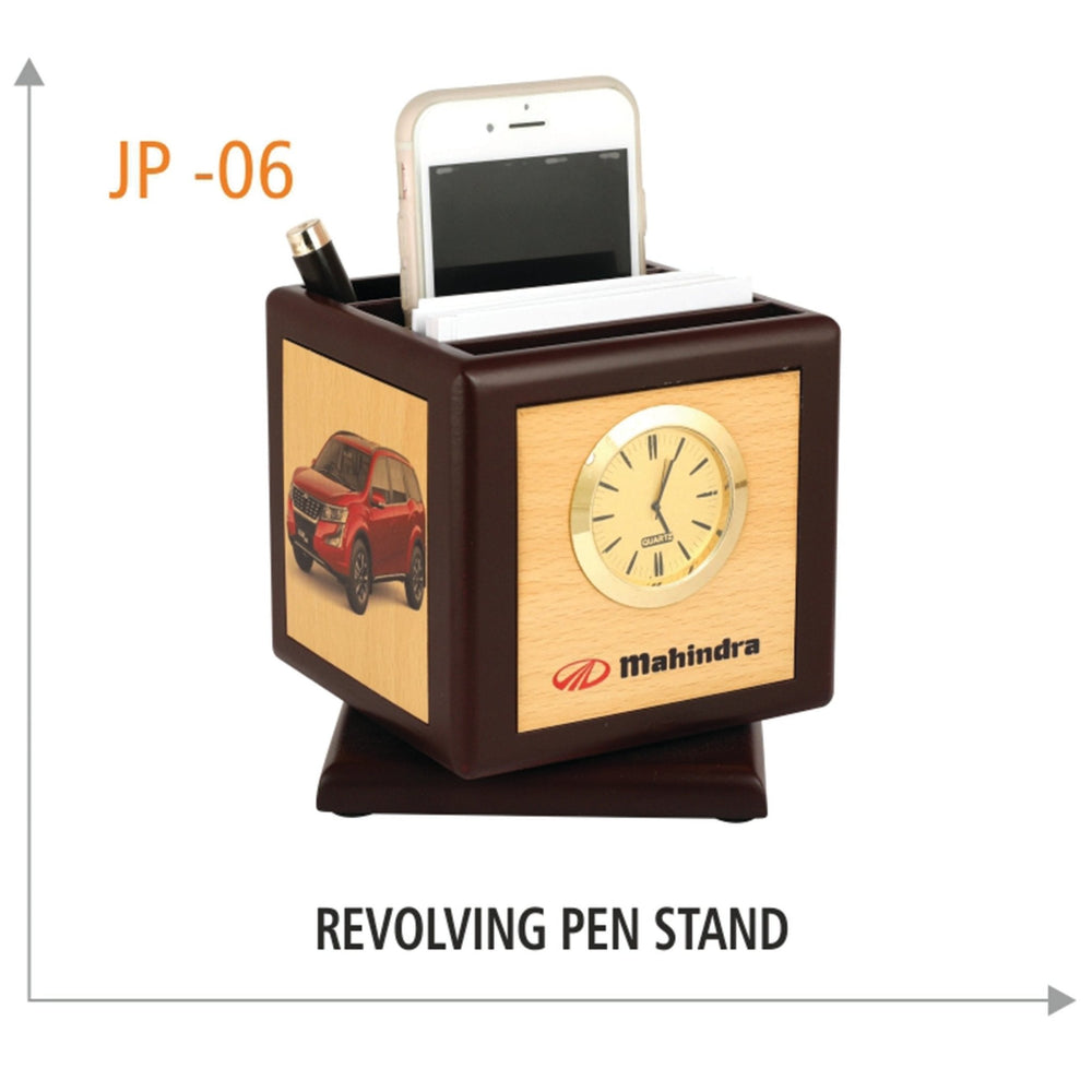 Wooden Revolving Pen Stand - JP 06