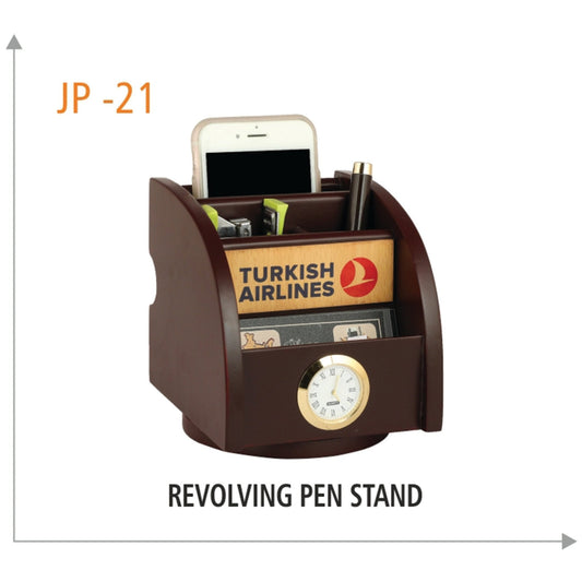 Wooden Revolving Pen Stand - JP 21