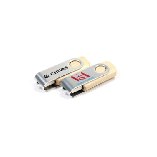 Wooden Twister Pen drive